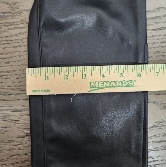 Prettylittlething Leather Pants Womens 10 Black BNWTs Side Slits - Picture 15 of 15